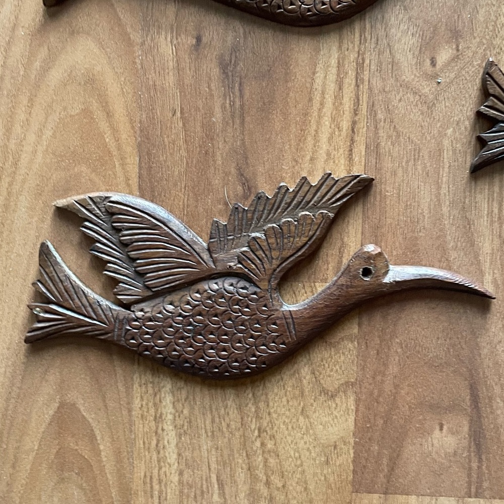 Bird wooden accent sculpture  pieces - Picture 7 of 8